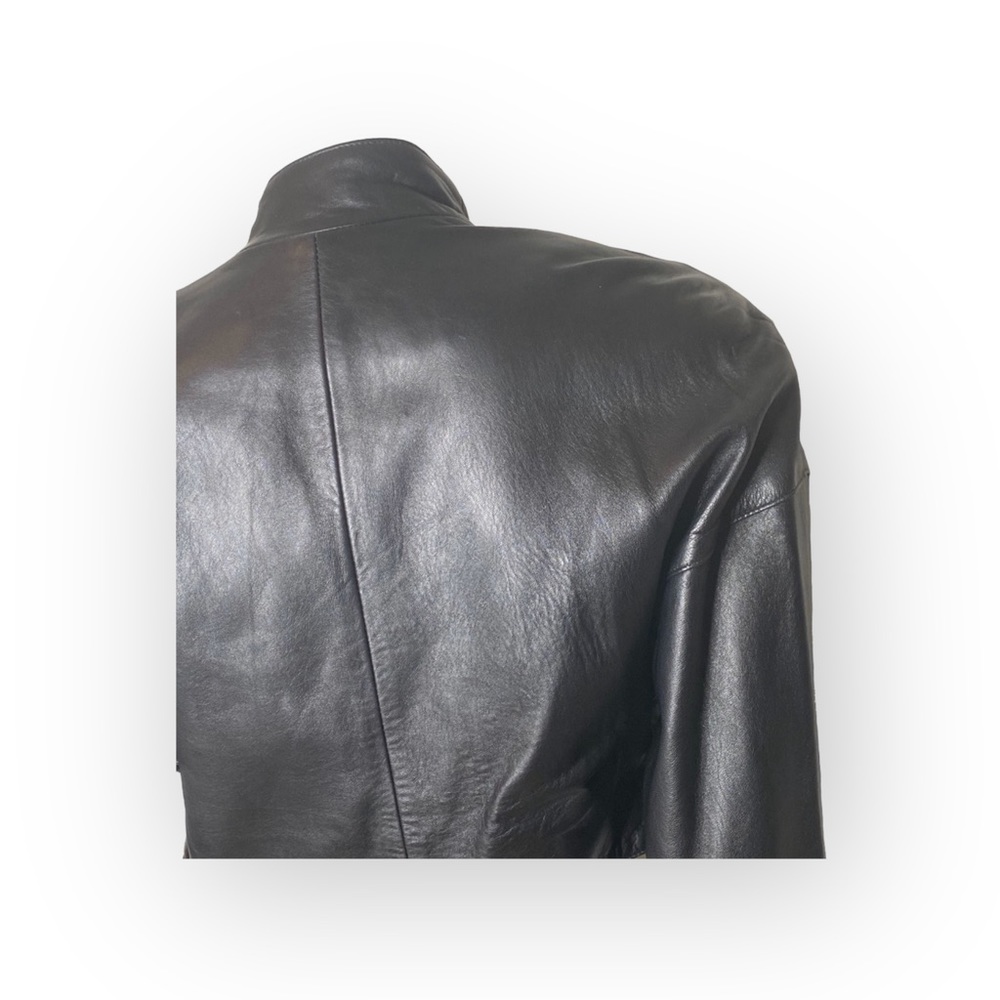 Vintage 90s: Erez x Lillie Rubin ☻︎ Whip Stitch Leather Jacket ☻︎ Gold Hardware - Picture 9 of 16